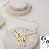 Child's Drawing Necklace Custom Name Jewelry for Kids