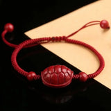 Cinnabar Chinese Fish Tortoise Shell DIY Bracelet Woman