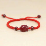 Cinnabar Chinese Fish Tortoise Shell DIY Bracelet Woman