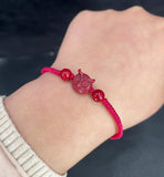 Cinnabar Chinese Owl DIY Bracelet Red Bangles Knotted Jewelry