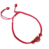 Cinnabar Chinese Owl DIY Bracelet Red Bangles Knotted Jewelry