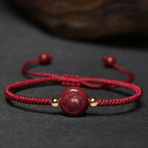Cinnabar Chinese Zodiac DIY Bracelet for Woman Lucky Friendship Gift Red Bangles