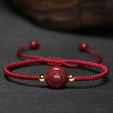 Cinnabar Chinese Zodiac DIY Bracelet for Woman Lucky Friendship Gift Red Bangles