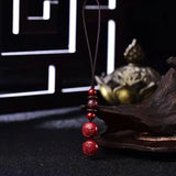 Cinnabar Zodiac Key Chain Organic Jewellery Chinese Natural Charm Amulet