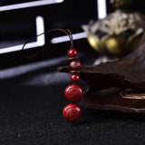 Cinnabar Zodiac Key Chain Organic Jewellery Chinese Natural Charm Amulet