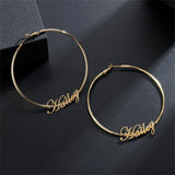 Circle Name Earrings Personalized Jewelry Women Girls