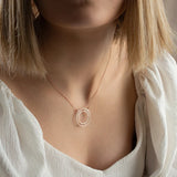 Circle Name Necklace Stainless Steel Personalized Multiple Nameplate Pendant