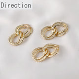14k Diamond Pattern Twist Oval Flat Chain DIY Accessory