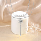 Personalized Copper Nameplate Pendant Double Link Chain Necklace