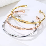 Personalized Name Stainless Steel Engrave Bracelets for Women