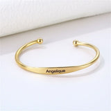 Personalized Name Stainless Steel Engrave Bracelets for Women