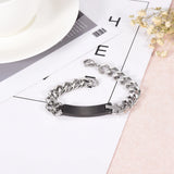 Couple Memorial Bangle Wedding Bracelet Engraved Sets Gift