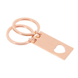 Couples Keychain Engraved Keyring Anniversary Gift