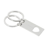 Couples Keychain Engraved Keyring Anniversary Gift