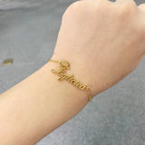 Crown Name Bracelets For Women Jewelry Stainless Steel Chain