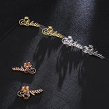 Crown Name Earrings,Personalized Letter Earring,Stud Earrings