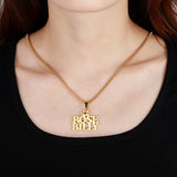 Crown Name Necklace Double Names Pendant Stainless Steel Jewelry Nameplate Chain