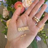 Crystal Name Necklace Rhinestone Zircon Names Plate