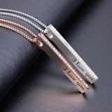 Custom Crystal Pendant Name Necklace for Women