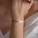 Cuban Chain Name Bracelet Stainless Steel Personalized Hand Chain