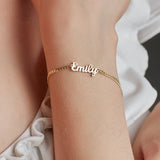 Cuban Chain Name Bracelet Stainless Steel Personalized Hand Chain