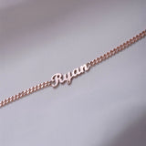 Cuban Chain Name Bracelet Stainless Steel Personalized Hand Chain