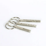 Cuboid Name Keychain Car Pendant Couple Gift