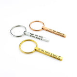 Cuboid Name Keychain Car Pendant Couple Gift