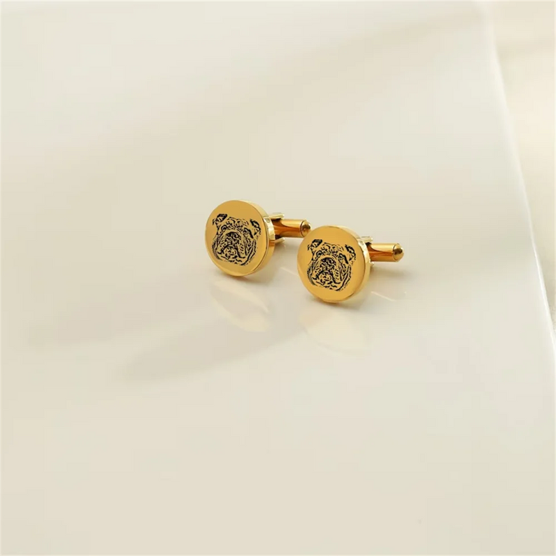Custom Pet Picture Cufflinks for Dad