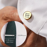 Men Tie Clip Engraved Stainless Steel Shirt Button Groomsmen Gift