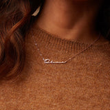 Customizable Cursive Name Necklace Stainless Steel