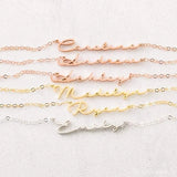 Customizable Cursive Name Necklace Stainless Steel