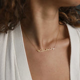 Customizable Cursive Name Necklace Stainless Steel