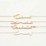 Customizable Cursive Name Necklace Stainless Steel