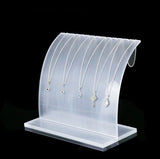 Curved Acrylic Necklace Display Stand Holder