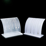 Curved Acrylic Necklace Display Stand Holder