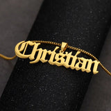 Personalized Name Necklace Silver Nameplate Jewelry for Women Men