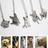 Personalized Pet Name Necklace Dog Cat Engraved Tag Chain
