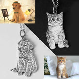 Personalized Pet Name Necklace Dog Cat Engraved Tag Chain