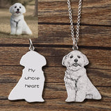 Personalized Pet Name Necklace Dog Cat Engraved Tag Chain