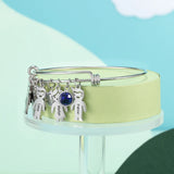 Personalized Name Bracelets with Boy Girl Charms Stainless Steel