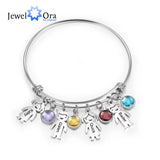 Personalized Name Bracelets with Boy Girl Charms Stainless Steel