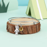 Personalized Name Bracelets with Boy Girl Charms Stainless Steel