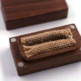 Personalized Wood Engagement Ring Box with Name and Date