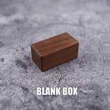 Personalized Wood Engagement Ring Box with Name and Date