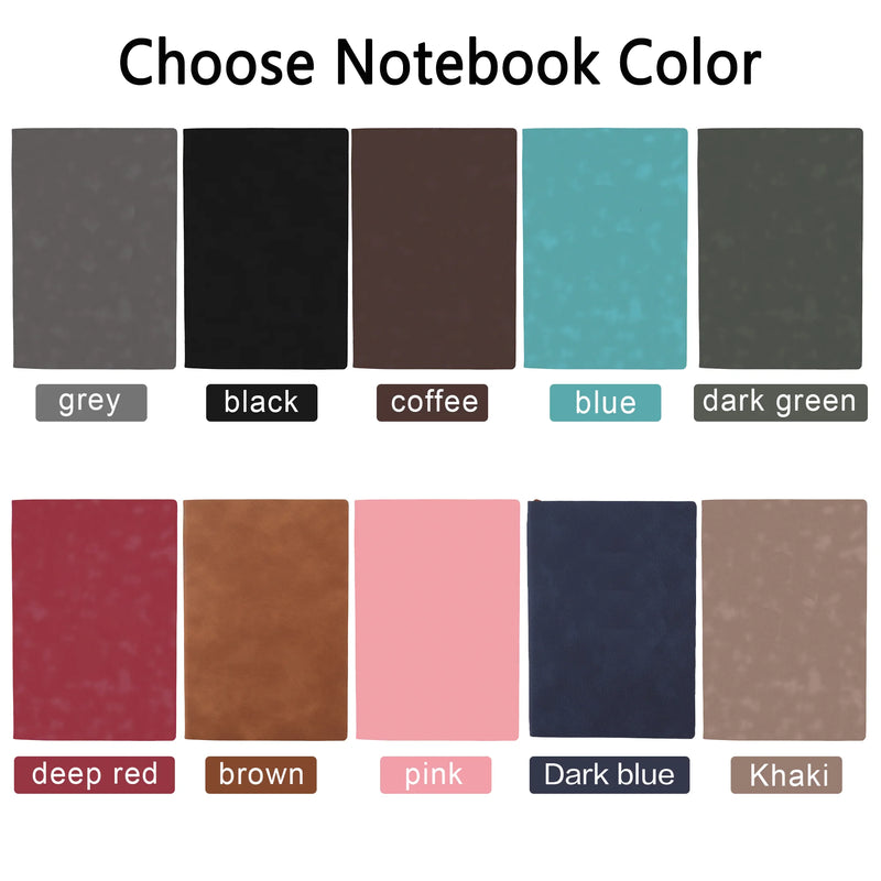 DIY Leather Notebooks Soft Cover Business A5 Journals