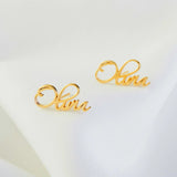 Custom Name Stud Earrings for Her