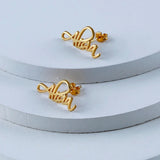 Custom Name Stud Earrings for Her