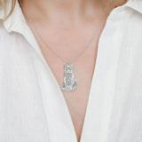 Personalized Pet Portrait Necklace Stainless Steel Pet Memorial Jewelry