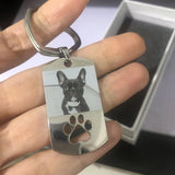 Personalized Dog Tag KeyChain Anti-lost Stainless Steel Charm